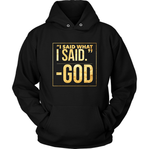 "God said it..."