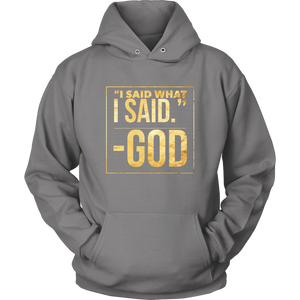 "God said it..."